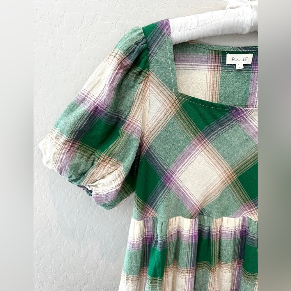 Roolee Multicolor Plaid Midi Dress - Picture 4 of 10